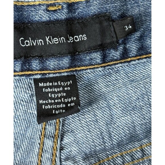 Street Preppy Calvin Klein Jeans, Straight Leg Medium Wash, Men's 34X29 - Picture 5 of 9